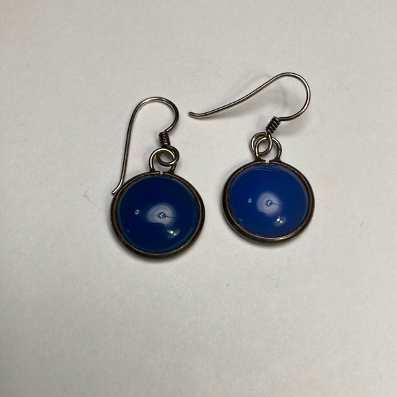 Vintage Jewelry - Periwinkle Circle Earrings